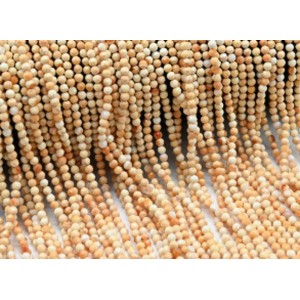 Бусины из агата шарик гр.3мм цвет персиковый, 39см, 140 бусин