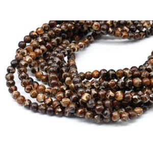 Бусины Дзи "Черепаха" из агата шарик 6мм, 35см, 63 бусины