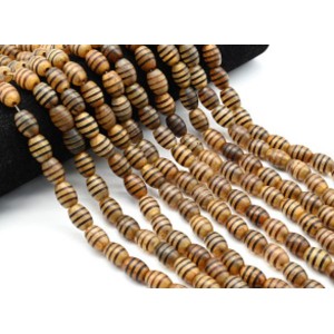 Бусины Дзи "Три полоски" из агата бочонок 10*14мм, 34см, 25 бусин Бусины Дзи "Три полоски" из агата бочонок 10*14мм, 34см, 25 бусин