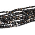 Бусины из агата черного шарик 6мм, 37см, 60 бусин