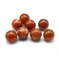 Бусина из агата "Вены Дракона" шарик 25мм тонированный цвет рыжий, 1шт