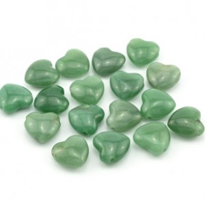 Бусины из авантюрина зеленого сердечко 25*24мм, 1шт.