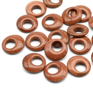 Бусина - бублик для швенз 28*7мм из авантюрина искусственного, 1шт