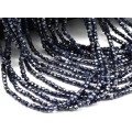 Бусины из авантюрина синего кубик гр.2,5мм, 38,5см, 162 бусин