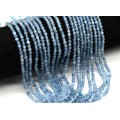 Бусины из аквамарина шарик гр.2мм, 39см, 185 бусин