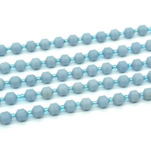 Бусины из аквамарина шарик гр.3мм, 39см, 130 бусин