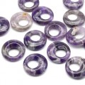 Бусина - бублик для швенз 28*7мм из аметиста, 1шт