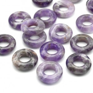 Бусина - бублик для швенз 20*6мм из аметиста, 1шт