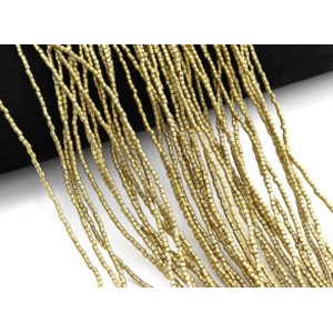 Бусины из гематита цилиндр 1*1мм цвет бронзовый, 38см, 305 бусин