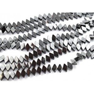 Бусины из гематита ромб 10*6мм, 39,5см, 65 бусин