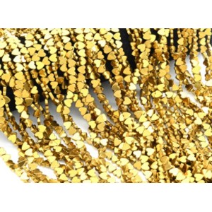 Бусины из гематита сердце 6*6мм цвет античное золото, 39см, 65 бусин