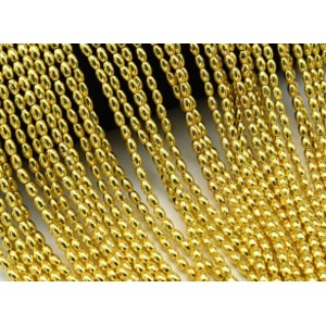 Бусины из гематита рис 4*5мм цвет золотой, 40см, 70 бусин