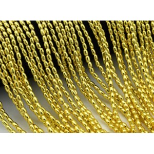 Бусины из гематита рис 3*5мм цвет золотой, 38см, 82 бусины