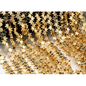 Бусины из гематита корона 6*8мм цвет розовое золото, 38см, 80 бусин