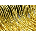 Бусины из гематита кубик 4мм цвет золотой, 40см, 104 бусины