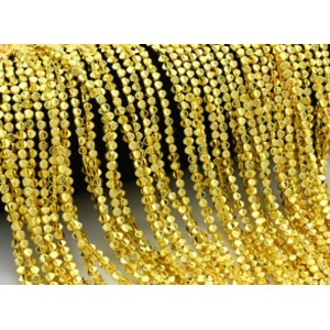 Бусины из гематита 3*3мм цвет золотой, 39см, 123 бусины