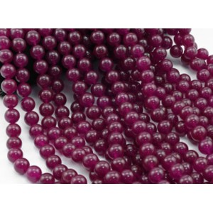 Бусины из кальцита шарик 14мм цвет малиновый, 38см, 28 бусин Бусины из кальцита шарик 14мм цвет малиновый, 38см, 28 бусин