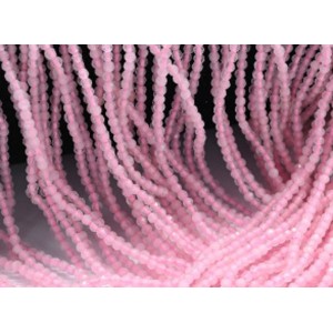 Бусины из розового кварца шарик гр.2мм, 38,5см, 233 бусин