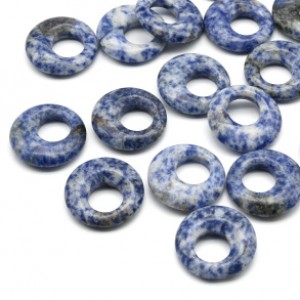 Бусина - бублик для швенз 28*7мм из лазурита, 1шт Бусина - бублик для швенз 28*7мм из лазурита, 1шт