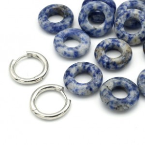Бусина - бублик для швенз 20*6мм из лазурита, 1шт Бусина - бублик для швенз 20*6мм из лазурита, 1шт