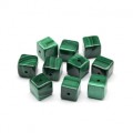 Набор бусин из малахита кубик 7мм, 10 штук