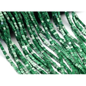 Бусины из малахита кубик 4мм, 39см, 96 бусин