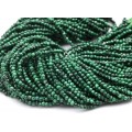 Бусины из малахита шарик гр.2мм, 38см, 230 бусин
