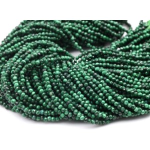 Бусины из малахита шарик гр.2мм, 38см, 230 бусин