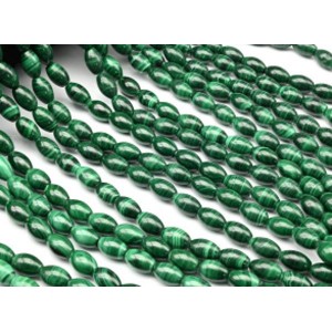 Бусины из малахита овал 8*12мм, 40см, 33 бусины