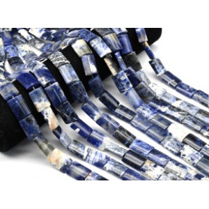 Бусины из содалита прямоугольник 15*20мм, 40 см, 19 бусин