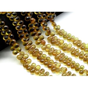 Бусины из султанита г/т капля гр.4*8мм-8*11мм, 46см, 121 бусина, 70,5г