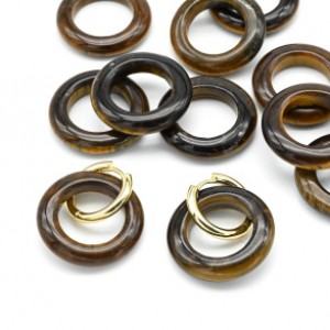 Бусина - бублик для швенз 30*6мм из тигрового глаза, 1шт