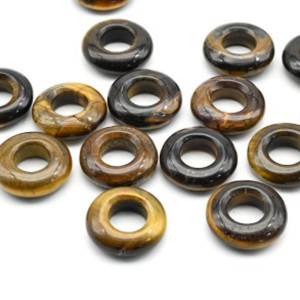 Бусина - бублик для швенз 20*6мм из тигрового глаза, 1шт