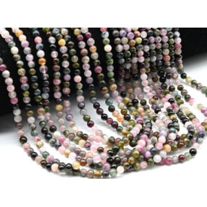 Бусины из турмалина шарик 4мм, 39см, 92 бусины