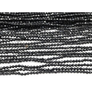 Бусины из турмалина шерл шарик гр.3мм, 39см, 130 бусин