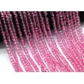 Бусины из циркона кубик гр.3*3мм цвет розовый, 39см, 157 бусин Бусины из циркона кубик гр.3*3мм цвет розовый, 39см, 157 бусин