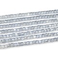 Бусины из циркона кубик гр.7*7мм цвет сизый, 40см, 55 бусин