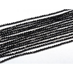 Бусины из шпинели черной шарик гр.2мм, 38см, 153 бусины