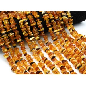 Бусины из янтаря галтовка 10*4мм, 41см, 120 бусин