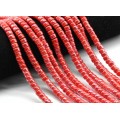 Бусины из керамики диск 6*4мм, цвет красный, 28см, 65 бусин