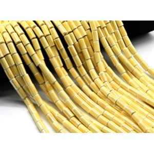 Бусины из керамики цилиндр 6*11мм, цвет слоновая кость, 29см, 26 бусин