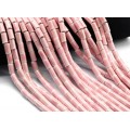 Бусины из керамики цилиндр 6*11мм, цвет розовый, 29см, 26 бусин