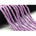 Бусины из керамики диск 6*4мм, цвет сиреневый, 28см, 65 бусин