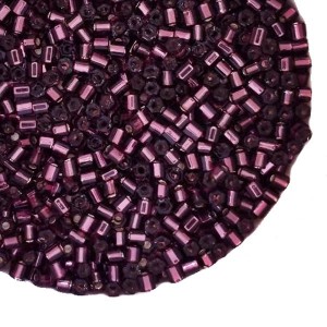Бисер TOHO HEXAGON №11 цвет 026С аметист внутреннее посеребрение 5 граммов Япония