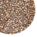 Бисер TOHO HEXAGON №11 цвет 0994 радужный с золотым центром 5 граммов Япония