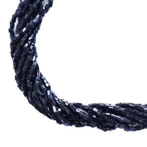 Бисер Винтажный Граненый на нити для люневильской вышивки, черный, 10 р., ок. 15 грамм/упаковка) Италия