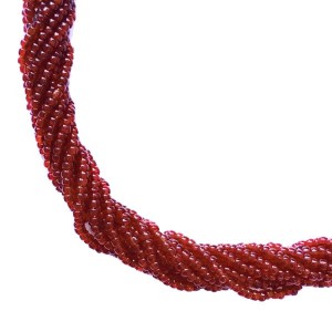 Бисер Винтажный на нити для люневильской вышивки, темный гранат, 10 размер, ок. 19 грамм/упаковка) Италия