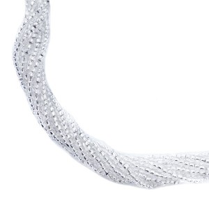 Бисер Винтажный на нити для люневильской вышивки, Silver Line, прозрачный с внутренним посеребрением с элементами старения 15 размер, ок.12