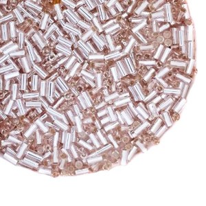 Стеклярус TOHO BUGLE 3 мм № 0031 бледный розовый 5 граммов Япония