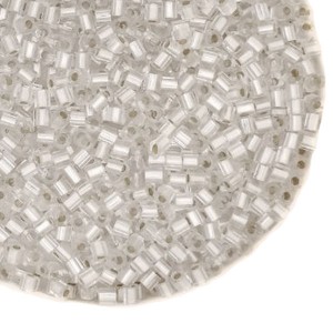 Бисер TOHO HEXAGON №11 цвет 0021F прозрачный с серебрянным центром 5 граммов Япония